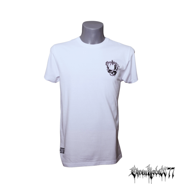 Classic Street-Line T-Shirt "Ehrenkodex77" Totenkopf, weiß, hochwertiger Siebdruck